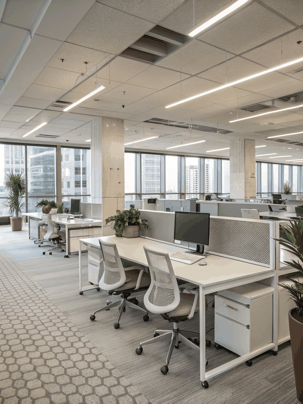 Professional and modern business finance office environment